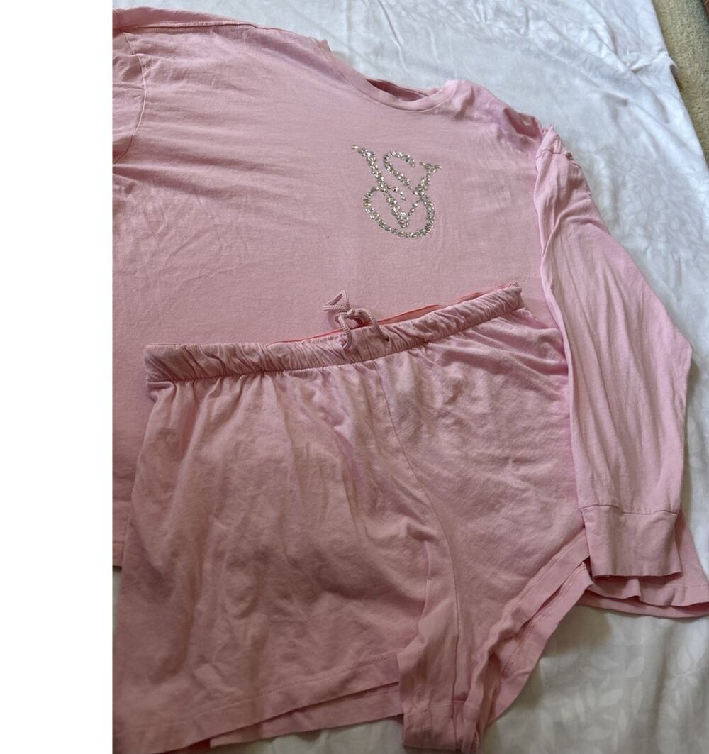Victoria’s Secret Pajama Set Size M Lounge Sleepwear Pink